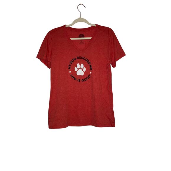 Life is good my dog rescued me graphic tee size medium - Picture 1 of 5